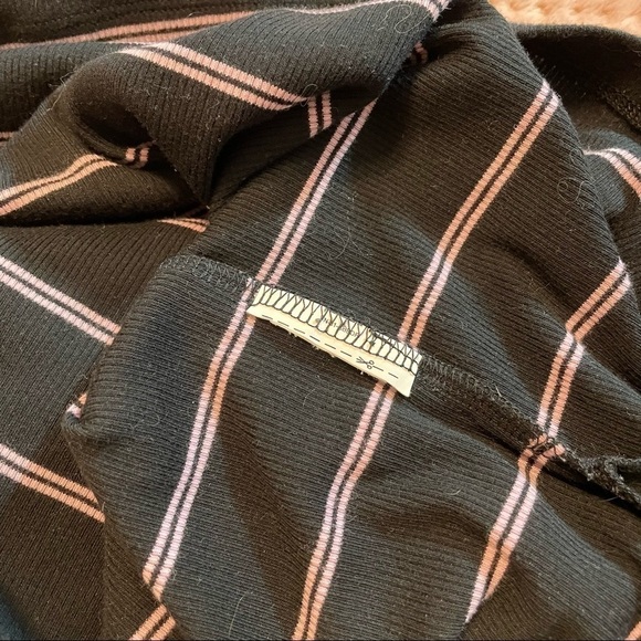 Vans Black with Pink Stripes Ally Stripe Cotton Midi Dress - Picture 14 of 15